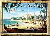 9019 Waikiki Beach Aloha - Royal Hawaiian, 29.5 in. h x 41 in. w