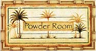 9144 Powder Room - Palm Trees, 11.5 in. h x 21.5 in. w