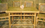 #382 Bamboo Table w/ 4 Chairs