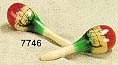 7746 Wood Maracas w/assorted designs, mini size 6"