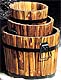 1318 Wood Tub w/flutted sides, set of 3